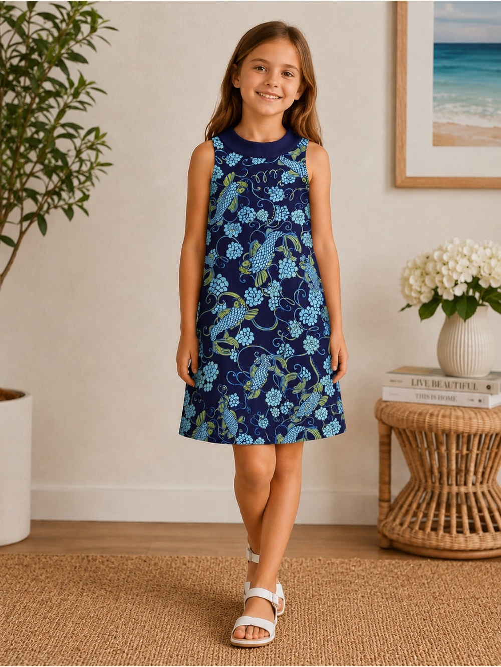 Lilly Pulitzer Girl’s Sleeveless Shift Dress Size 7